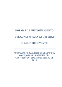 Normas de funcionamiento del Consejo para la Defensa del