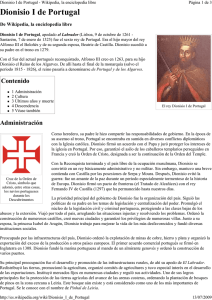 Dionisio I. Cuarta Guerra entre Portugal y Castilla. De