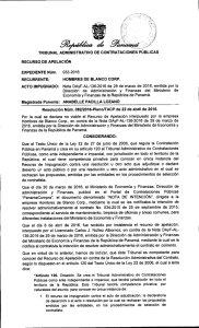 RECURSO DE APELACIÓN "PanamaCompra", el documento