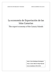 La Economia de Exportacion de las Islas Canarias