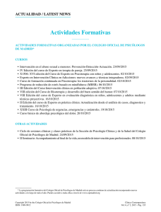 Actividades Formativas - Colegio Oficial de Psicólogos de Madrid