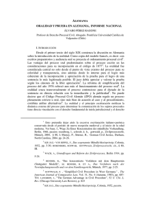 ORALIDAD Y PRUEBA EN ALEMANIA, INFORME NACIONAL