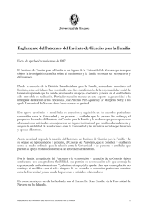 Reglamento del Patronato del Instituto de Ciencias para la Familia