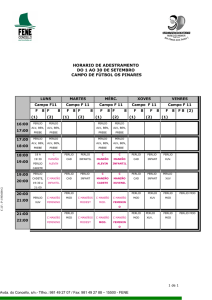 HORARIO DE ADESTRAMENTO DO 1 AO 30 DE SETEMBRO