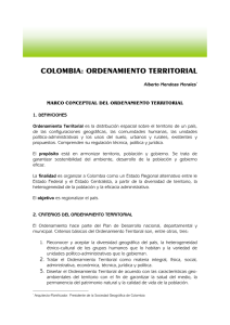 Colombia: Ordenamiento Territorial