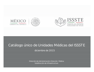 Catálogo único de Unidades Médicas del ISSSTE