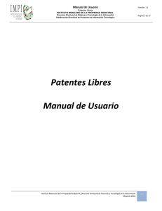 Manual de usuario - Patentes Libres