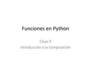 Funciones en Python. Clase 9