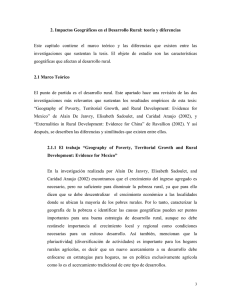 2. Impactos Geográficos en el Desarrollo Rural: teoría y diferencias