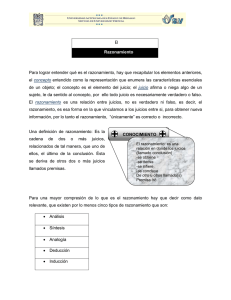 Para lograr entender qué es el razonamiento, hay que recapitular