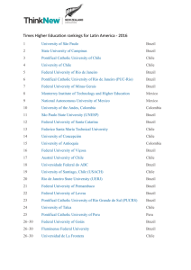 Times Higher Education rankings for Latin America