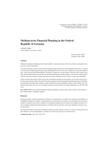 Medium-term Financial Planning in the Federal Republic of Germany