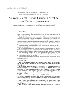 Neuropatías del Nervio Cubital a Nivel del codo: Factores pronósticos