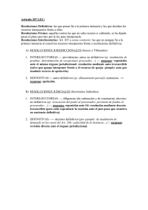 Artículo 207 LEC: Resoluciones Definitivas: las que ponen fin a la