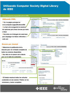 Utilizando Computer Society Digital Library deIEEE