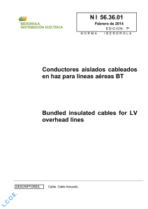 Conductores aislados cableados en haz para líneas aéreas BT