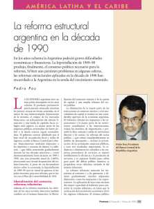 La reforma estructural argentina en la década de 1990