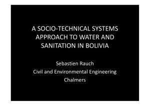 a socio-technical systems approach to water and sanitation in bolivia