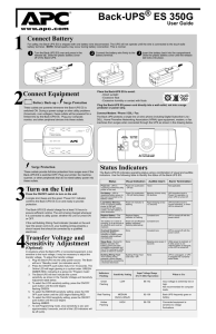 Back-UPS 350G User Guide