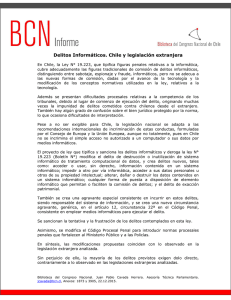 Delitos Inform&aacute;ticos. Chile y legislaci&oacute;n extranjera