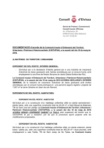 DOCUMENTACIÓ d`acords de la ​Comissió Insular d`Ordenació del