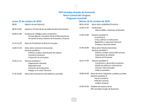 XXV Jornadas Anuales de Economía Banco Central del Uruguay