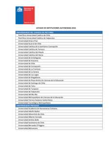 Listado de instituciones autónomas 2016
