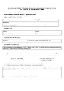 solicitud de inscripción en el registro oficial de empresas