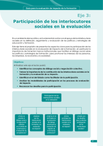 Eje 3: Participación de los interlocutores sociales en la evaluación
