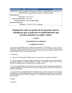 Reglamento sobre la gestión de los desechos infecto