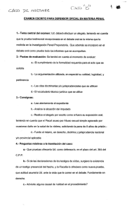 examen escrito para defensor oficial en materia penai