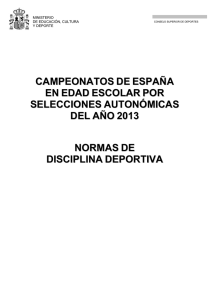 normas de disciplina deportiva