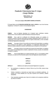 Reglamento General Estudiantil - Fundación Universitaria Juan N