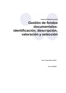 Gestión de fondos documentales: identificación - E