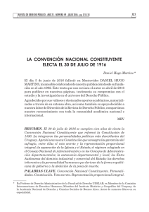 LA CONVENCIÓN NACIONAL CONSTITUYENTE ELECTA EL 30