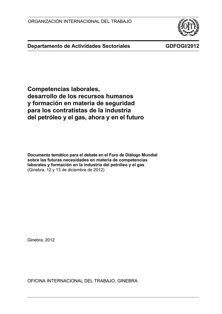 Competencias Laborales Desarrollo De Los Recursos Humanos