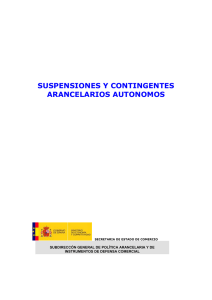 Guía de suspensiones y contingentes arancelarios