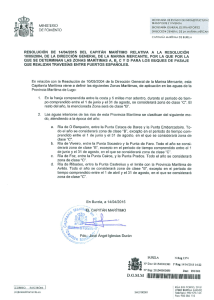 resolución de 14/04/2015 del capitán marítimo relativa a la