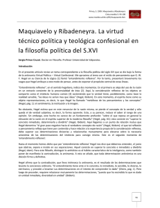 Maquiavelo y Ribadeneyra - Cinta de Moebio. Revista de