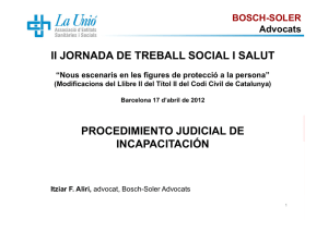 II JORNADA DE TREBALL SOCIAL I SALUT PROCEDIMIENTO