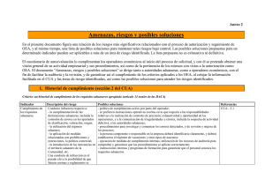 Amenazas, riesgos y posibles soluciones