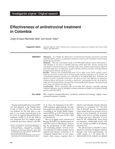 Effectiveness of antiretroviral treatment in Colombia