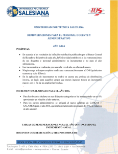 UNIVERSIDAD POLITÉCNICA SALESIANA REMUNERACIONES