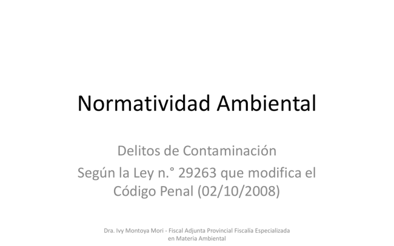 Delitos Ambientales