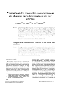 Variación de las constantes elastomecánicas del aluminio puro