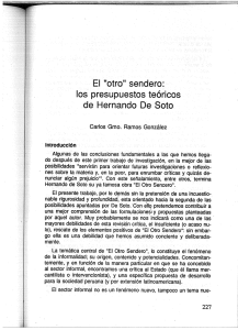 "otro" sendero: los presupuestos teóricos de Hernando De Soto