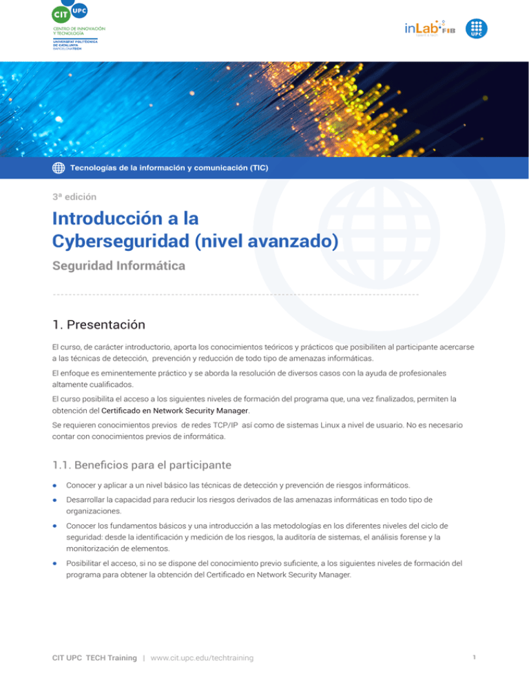 Introducci n A La Cyberseguridad nivel Avanzado 