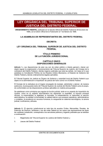 LEY ORGÁNICA DEL TRIBUNAL SUPERIOR DE JUSTICIA DEL