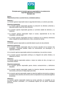 Principios para la inversión agrícola responsable en el contexto de