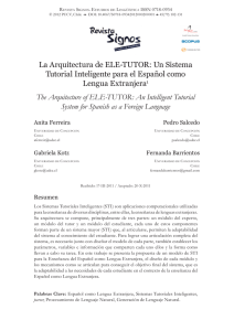 La Arquitectura de ELE-TUTOR: Un Sistema Tutorial